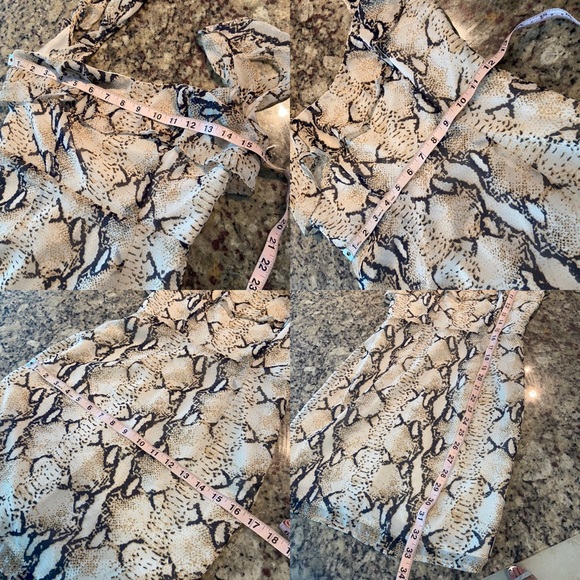 Superdown Snake Print Ruffle Mini Dress - Picture 5 of 6